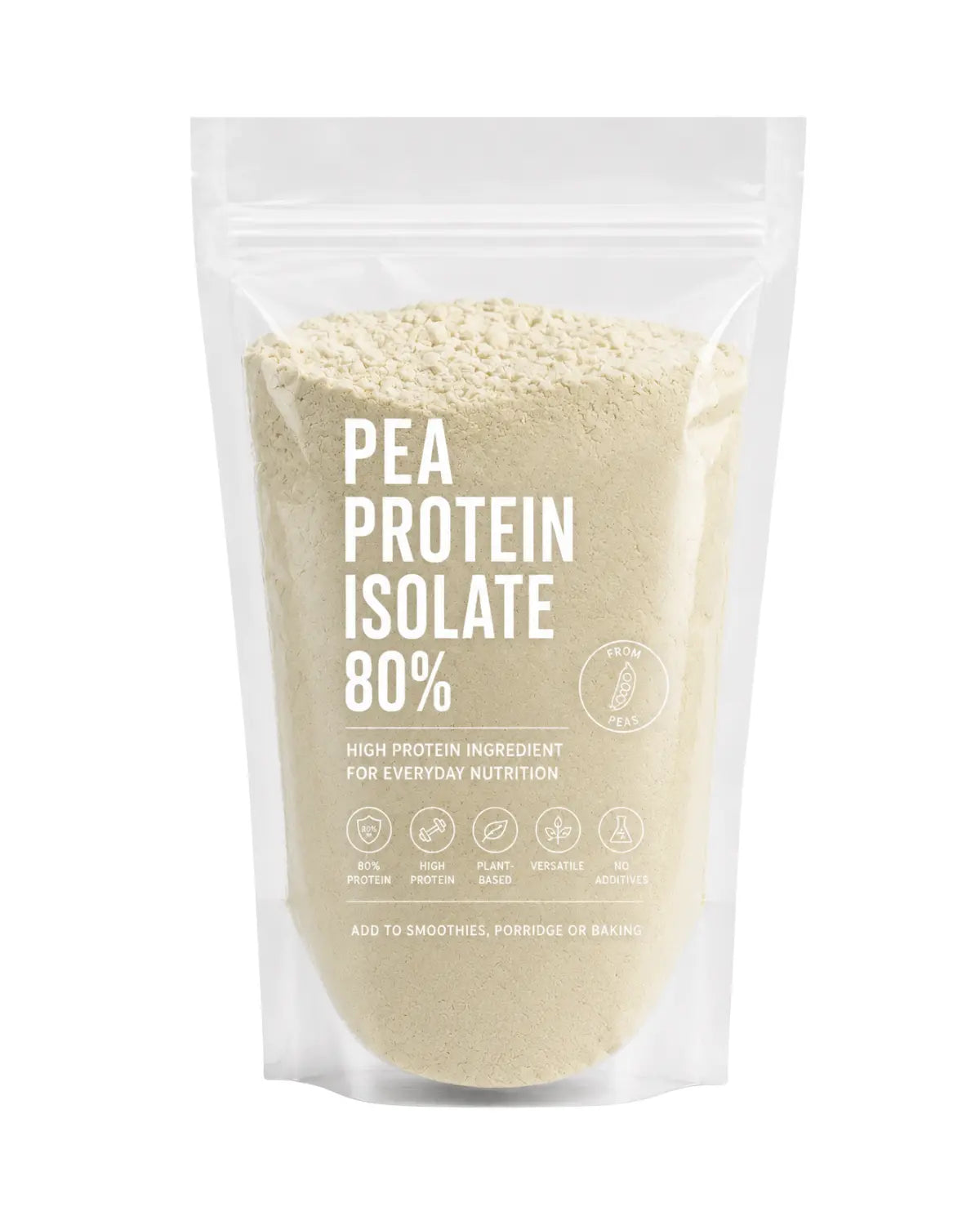 Unflavoured pea protein powder — original website sample